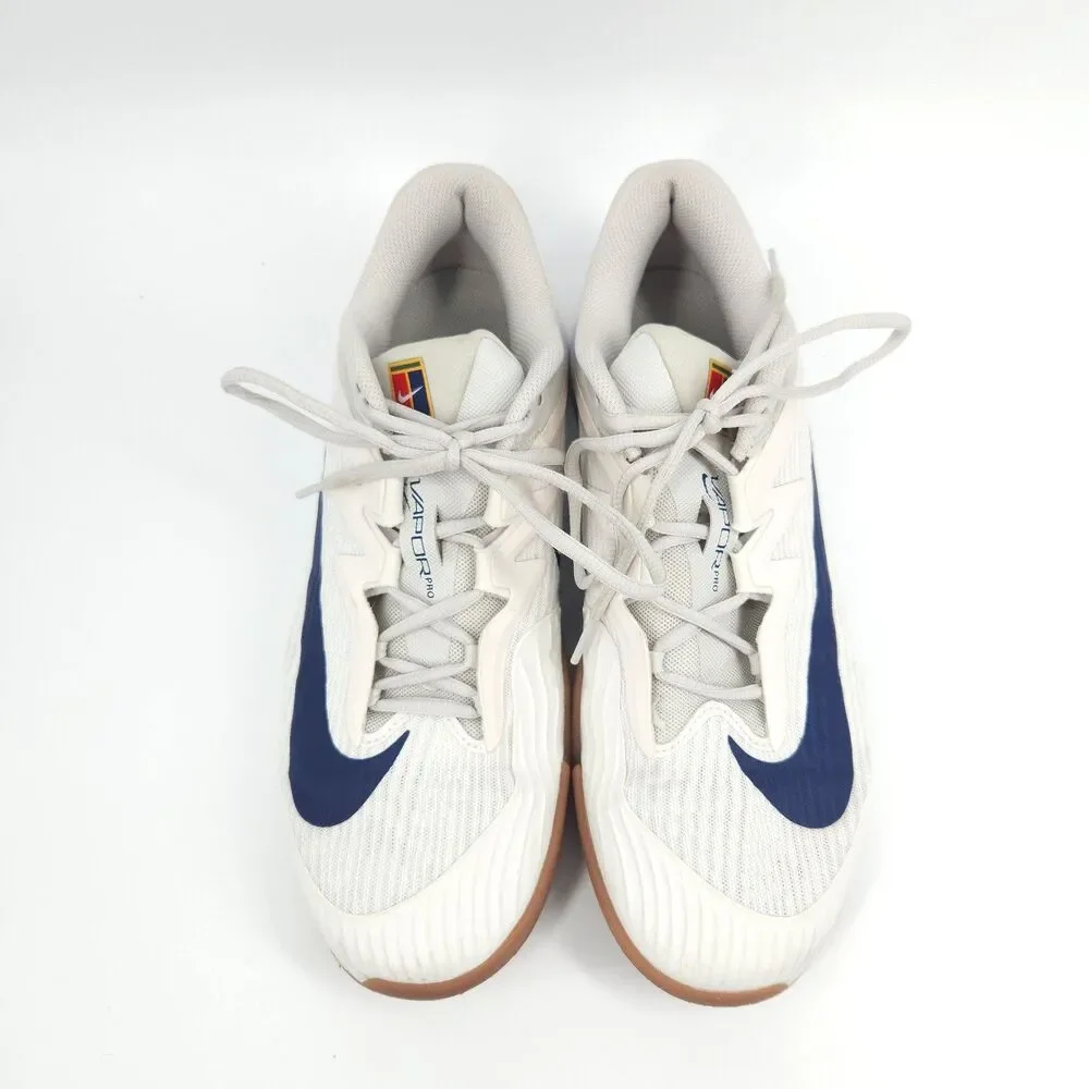 Nike Vapor Pro Tennis Shoes Mens Size 11.5 White Navy Gum Sole FZ2161-100